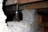 A jack used to support the joists in the crawlspace on a home inspection in Salt Lake City.